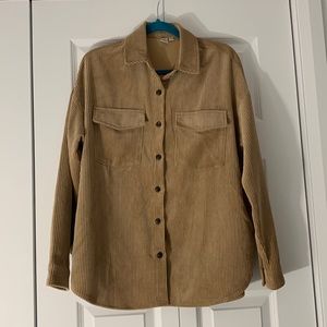 Khaki Corduroy button up shirt